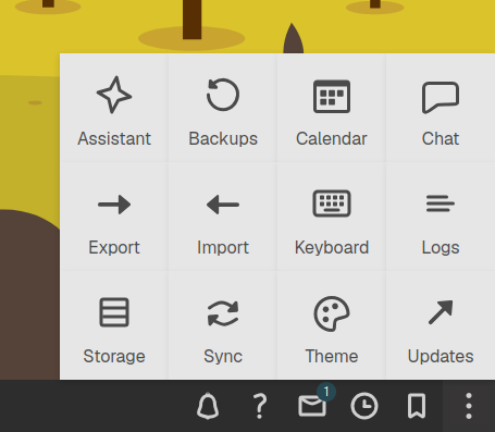 System menu